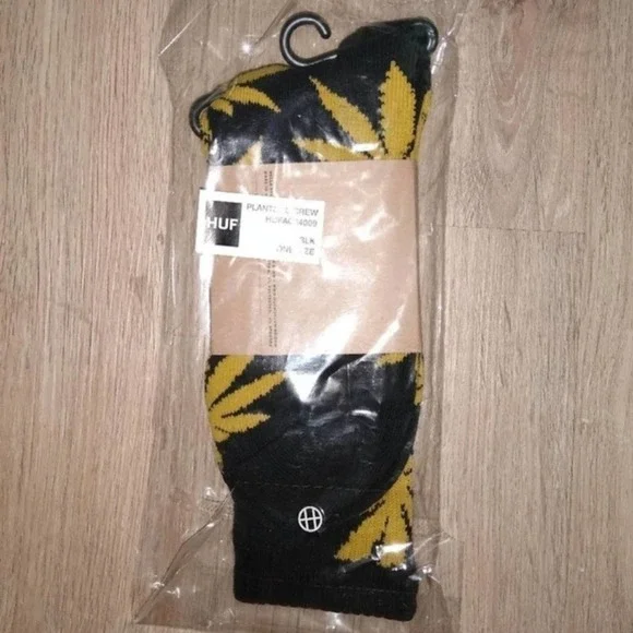 💥[1 PAIR]🌵Huf🌵Plantlife Black Socks - Picture 7 of 10